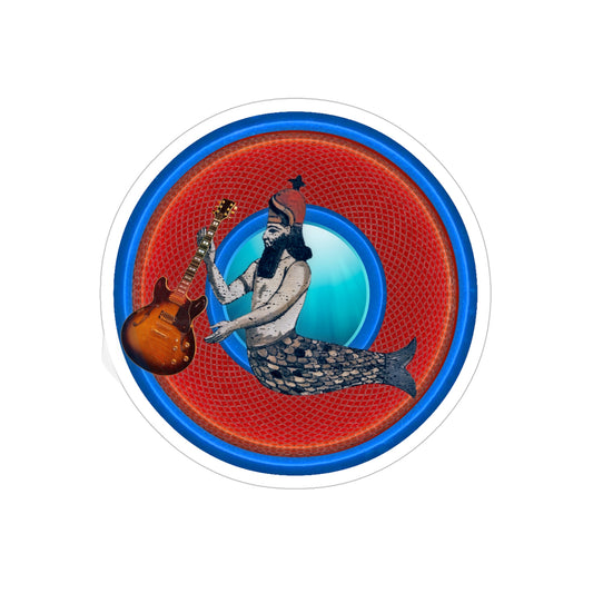 Donut Bumper/Outdoor Sticker - "Doggone Dagon Donut" - series 1.0 - variant 2 - from the depths of the sea - [Die-Cut] 6"x 6"