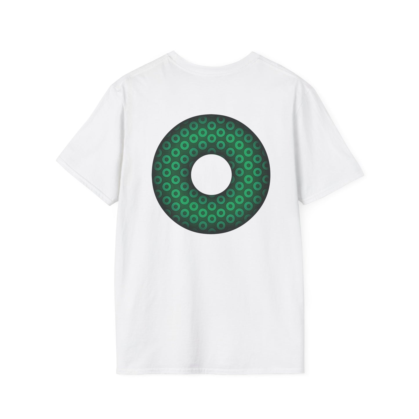 Plain Donuts/Unisex Soft-Style - "Plain Paradoxical Grided Donuts" - green/dark green donuts