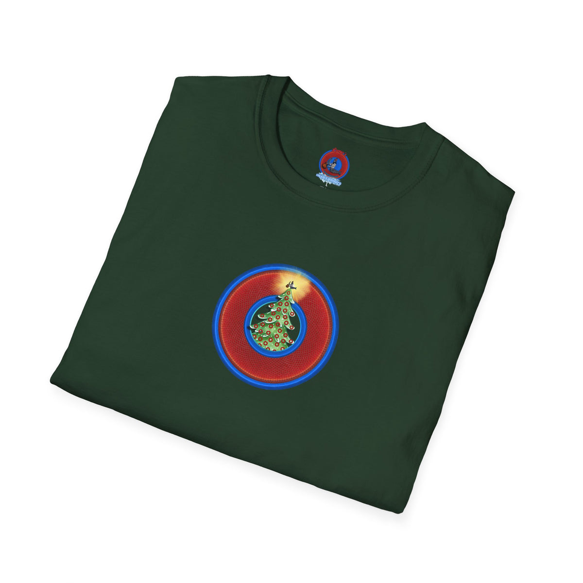 Classic Donut Tee - Unisex Soft-Style - "It's Always Phishmas in Philly" - rustic red/blue donut