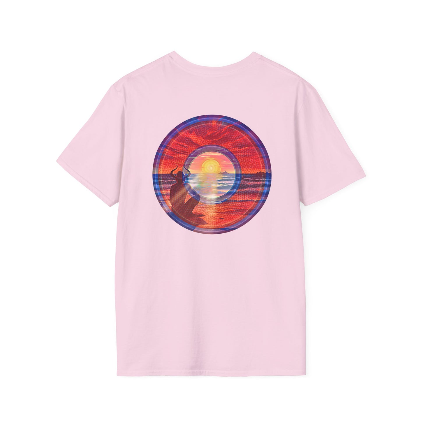 Classic Donut Tee - Unisex Soft-Style - "The Squirming Donut" - red picture donut