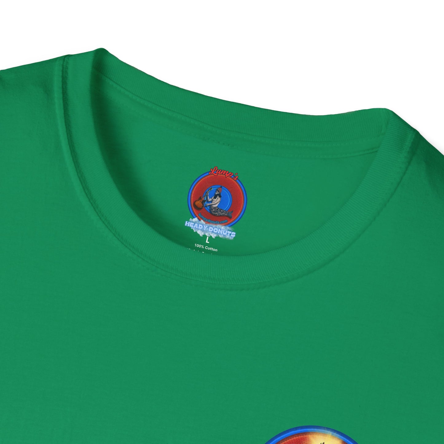 Classic Donut Tee - Unisex Soft-Style - "It's Always Phishmas in Philly" - rustic red/blue donut
