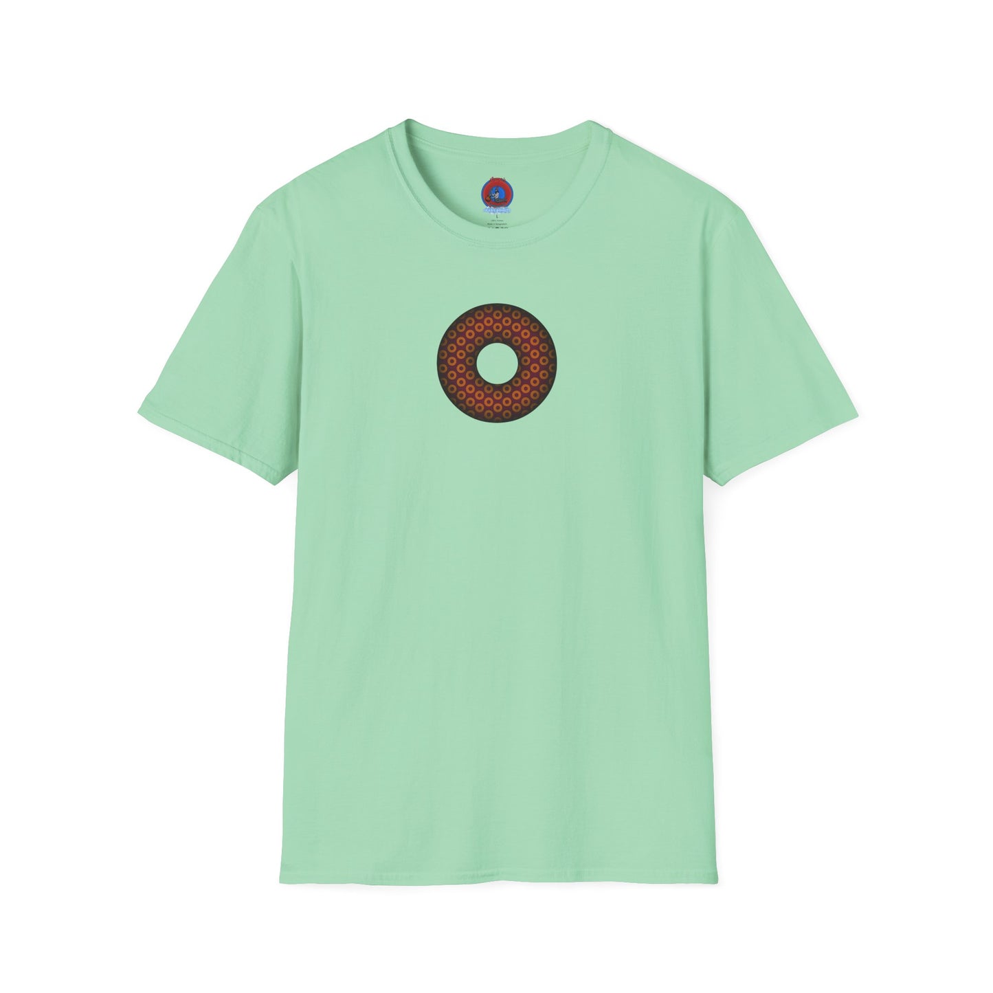 Plain Donuts/Unisex Soft-Style - "Plain Paradoxical Grided Donuts" - orange/burgundy donuts