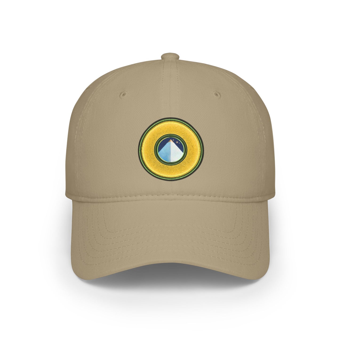 Lumpy Donut Baseball Cap - "Limestone Donut Caps So Large" - variant  3 - rustic golden donut w/