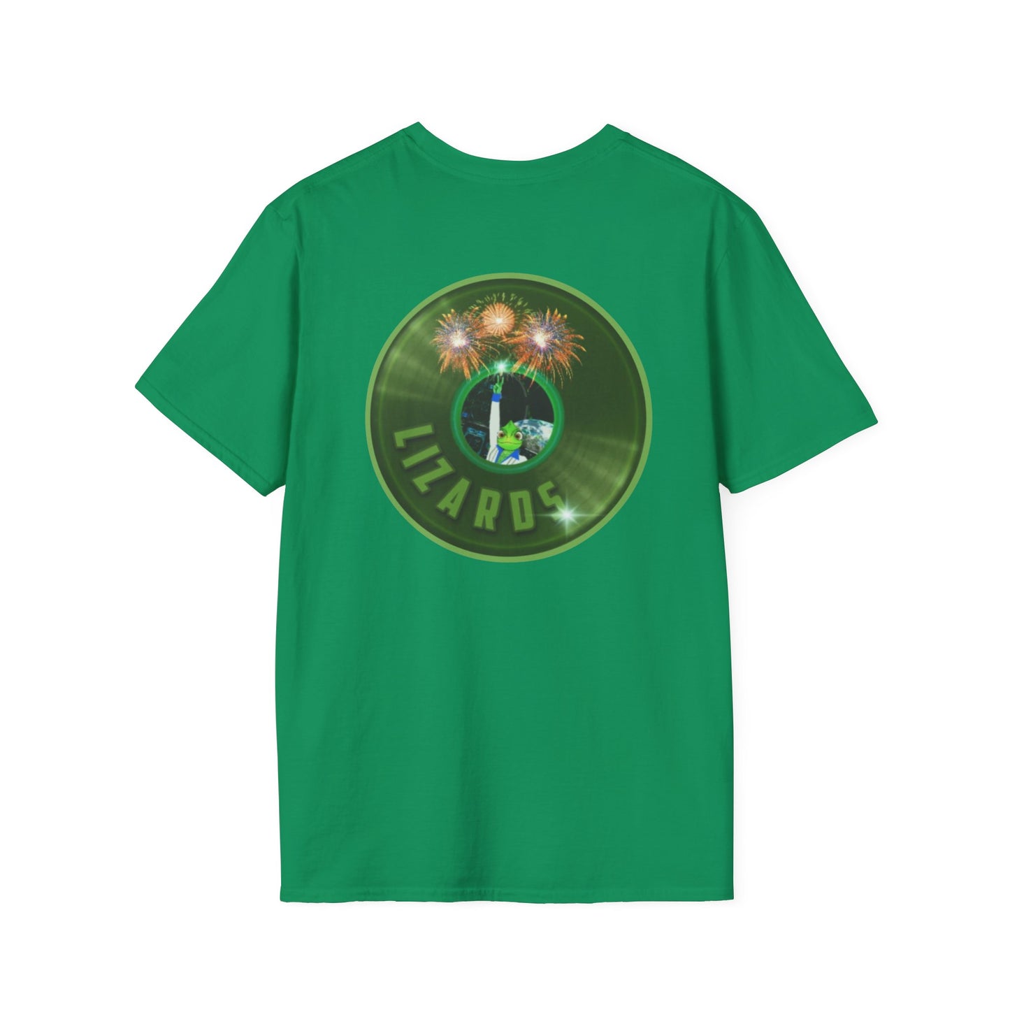 Classic Donut Tee - Unisex Soft-Style - "Rutherford's Staying Alive" - series 1.0 - variant 1 - green donut