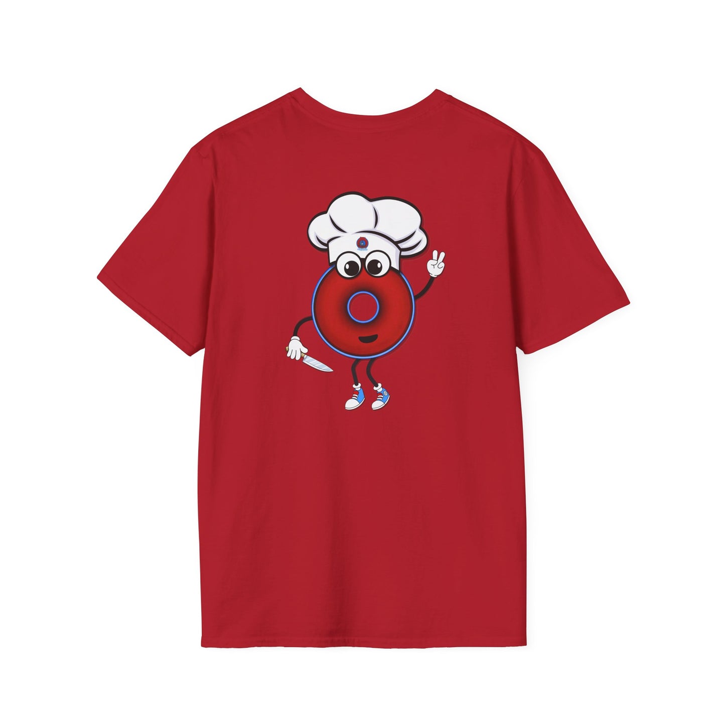 Classic Donut Tee - Unisex Soft-Style - "My Phriend the Donut" - plump vivid red donut