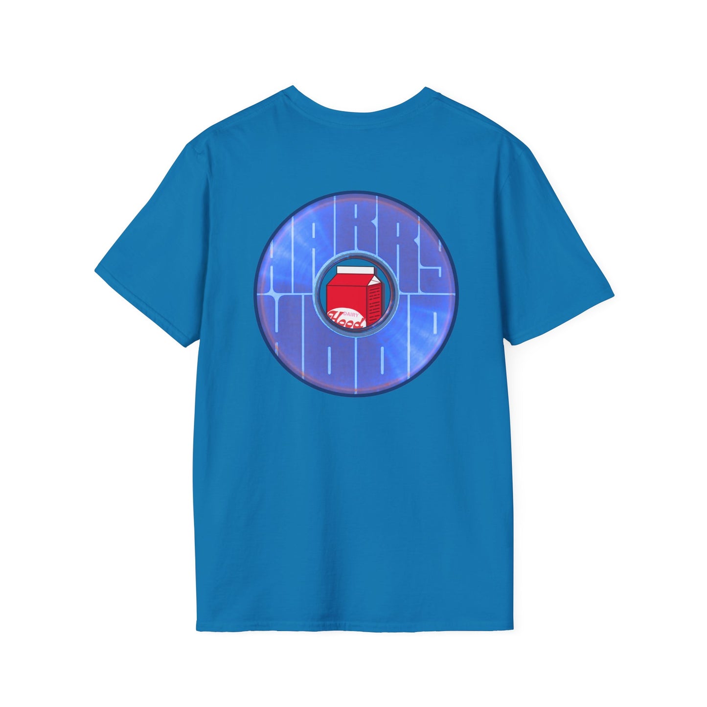 Classic Donut Tee - Unisex Soft-Style - "Harry Left His Shirt" - series 1.0  - variant 3 - purple/blue donut
