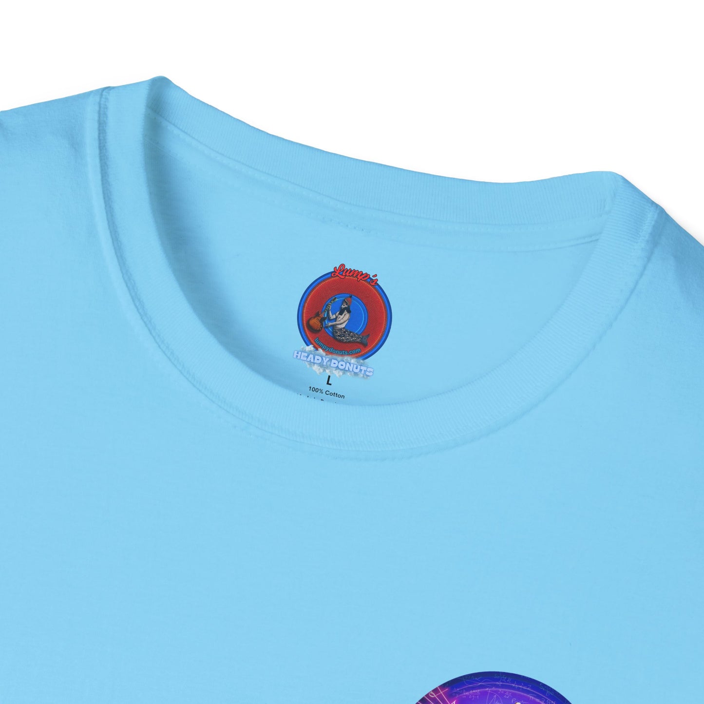 Classic Donut Tee - Unisex Soft-Style - "The Quite Profound Donut" - series 1.0  - blue/purple/magenta donut