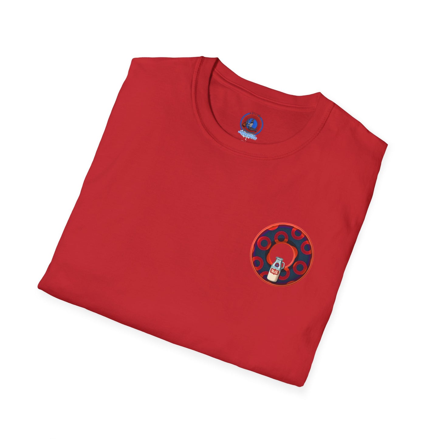 Classic Donut Tee - Unisex Soft-Style - "Wooked Cream - YEMSG Donut " -purple/red rustic paradox donut - variant 3