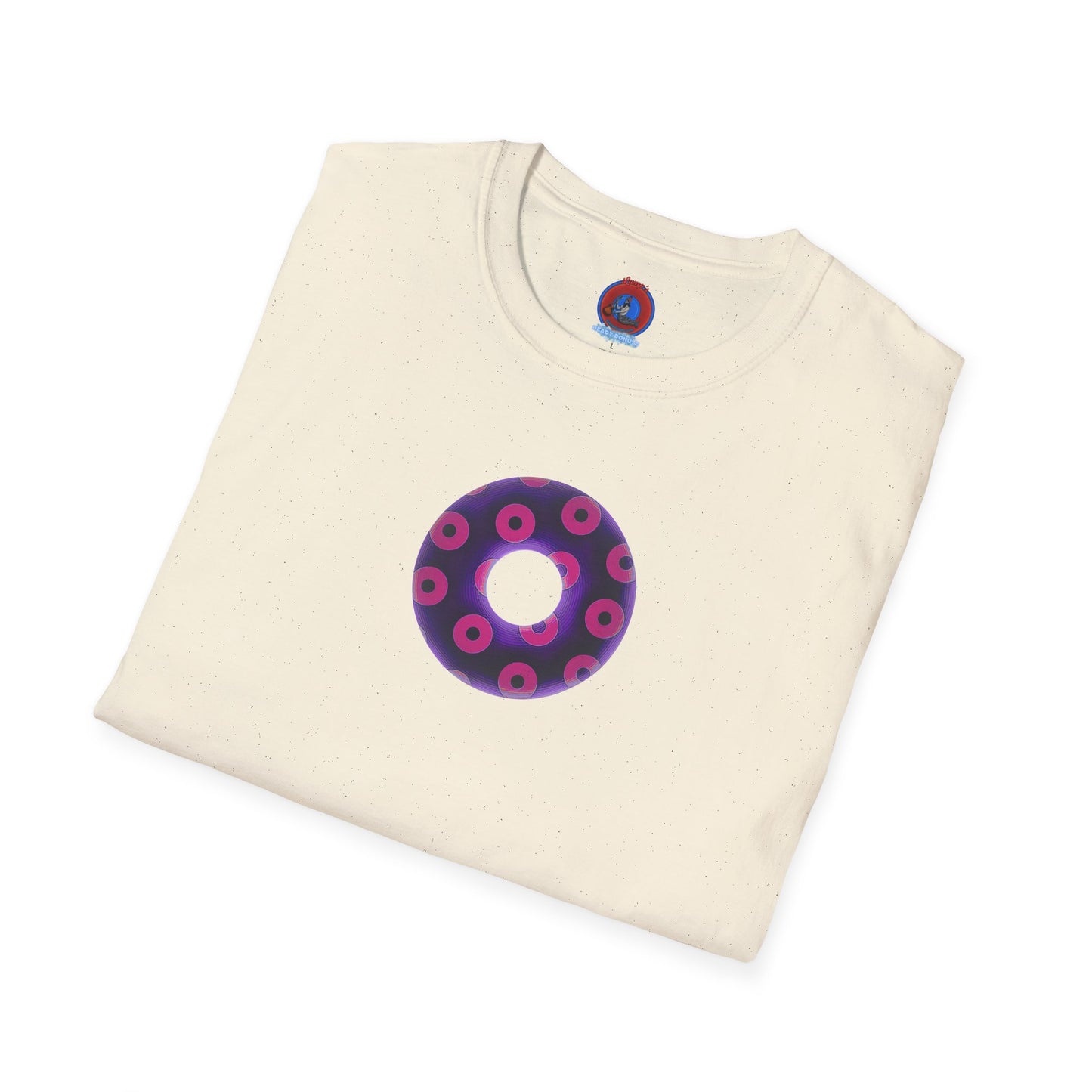 Plain Donuts/Unisex Soft-Style - "Plain Blimpy Paradoxical Donuts" - dark purple/bright magenta donuts