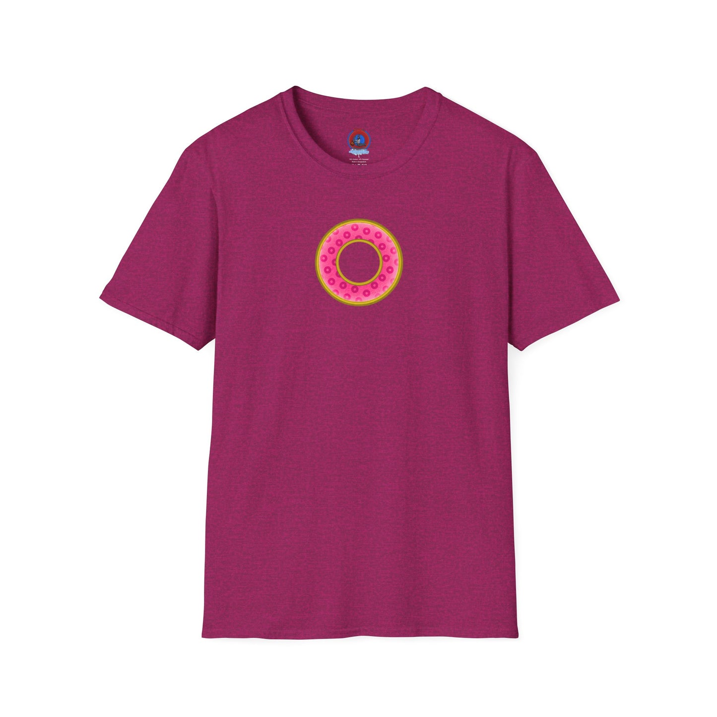 Plain Donuts/Unisex Soft-Style - "Plain Wide Mouthed Paradoxical Donuts" - pink/gold donuts