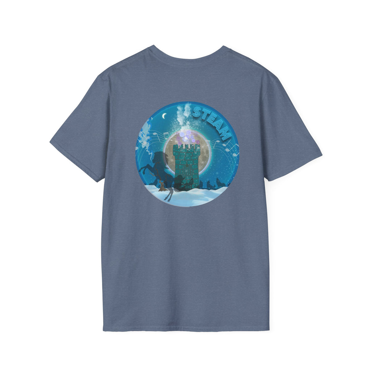 Classic Donut Tee - Unisex Soft-Style - "Steaming Fresh Donuts" - series 1.0 - vivid blue donut