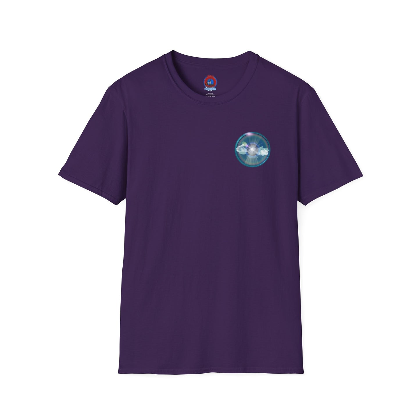 Classic Donut Tee - Unisex Soft-Style - "The Divided Donut" - variant 3 - blue donut [*50% to The Divided Sky Foundation]