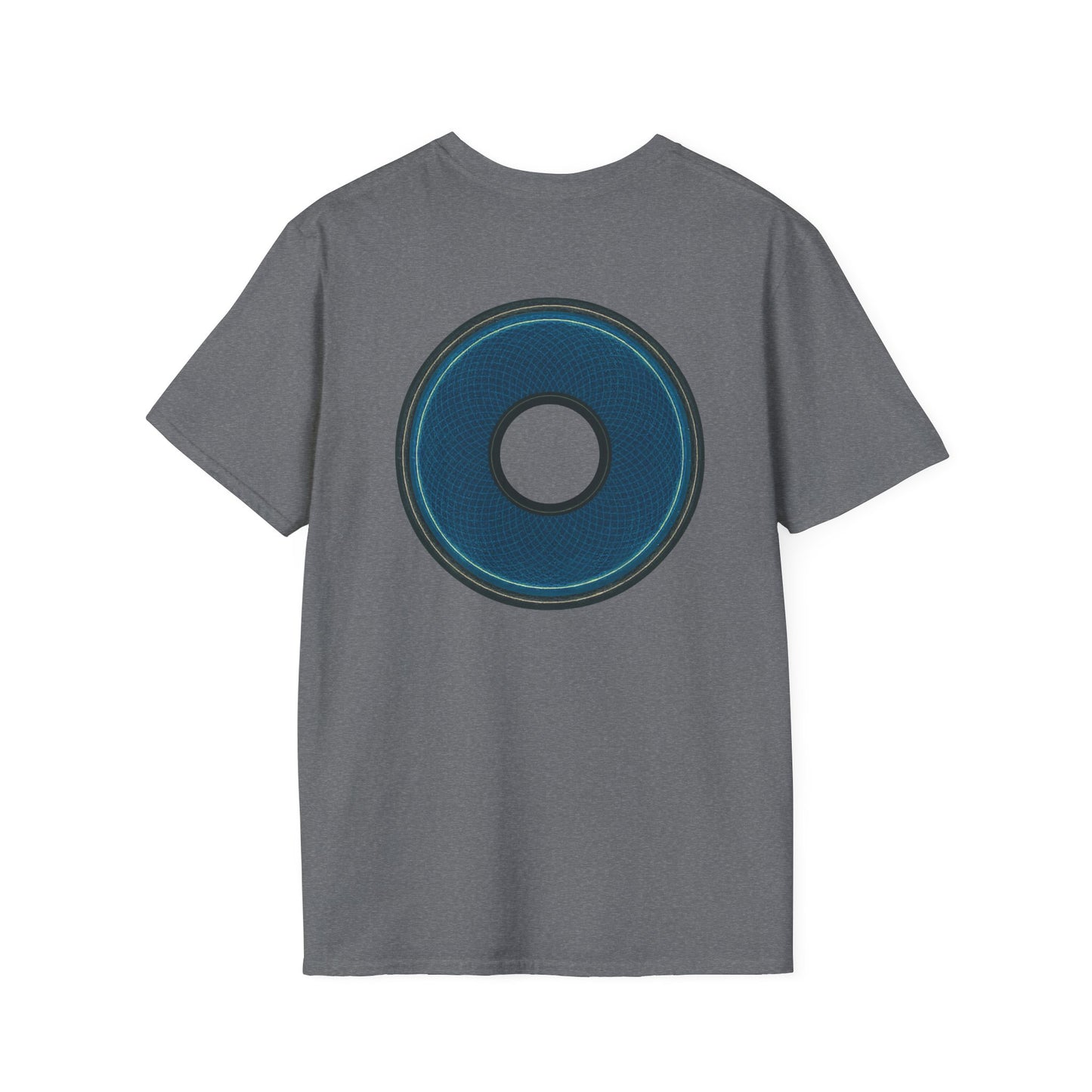 Classic Donut Tee - Unisex Soft-Style - "Symmetry Donut" - series 1.0 - blue/black donut