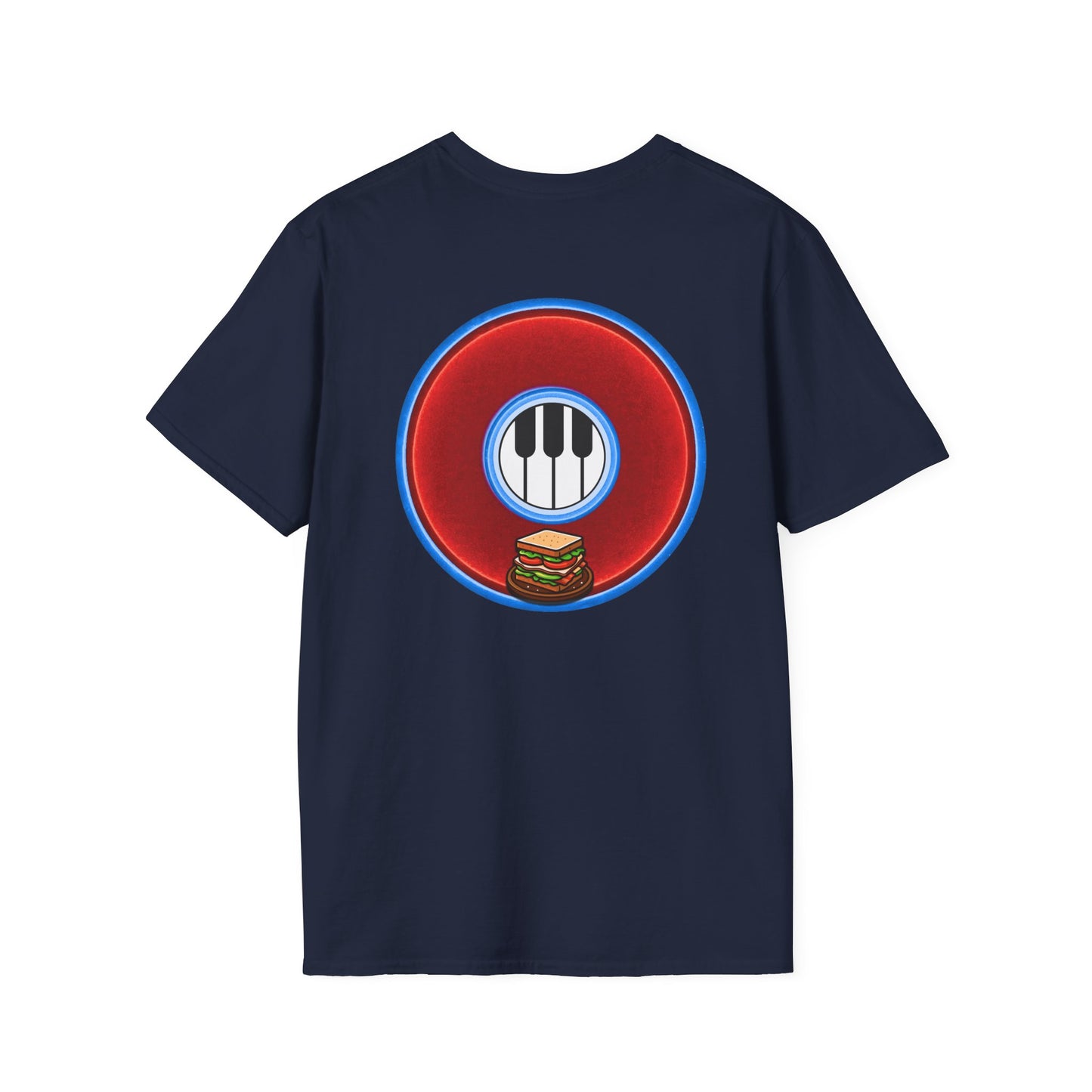 Classic Donut Tee - Unisex Soft-Style - "Rage Side Donut" - vivid red donut - variant 2