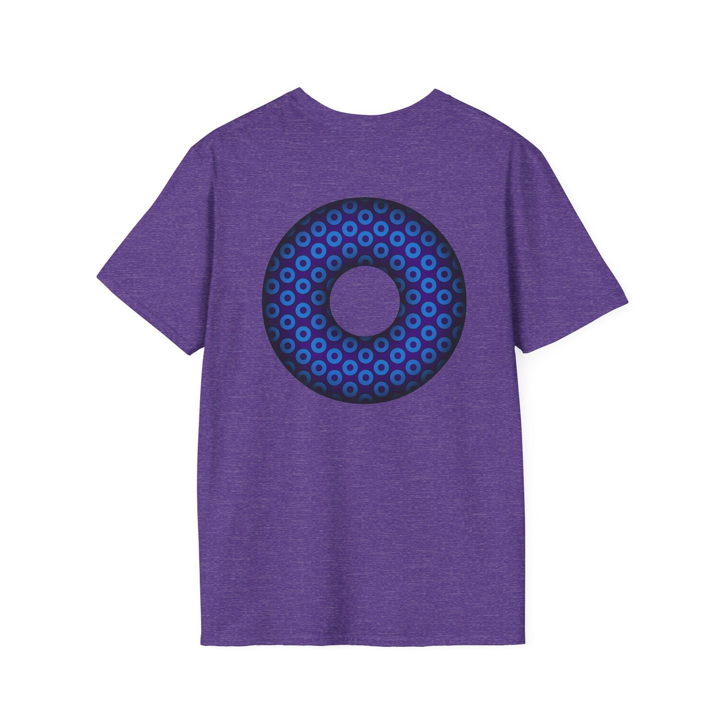 Plain Donuts/Unisex Soft-Style - "Plain Paradoxical Grided Donuts" - light blue/purple donuts