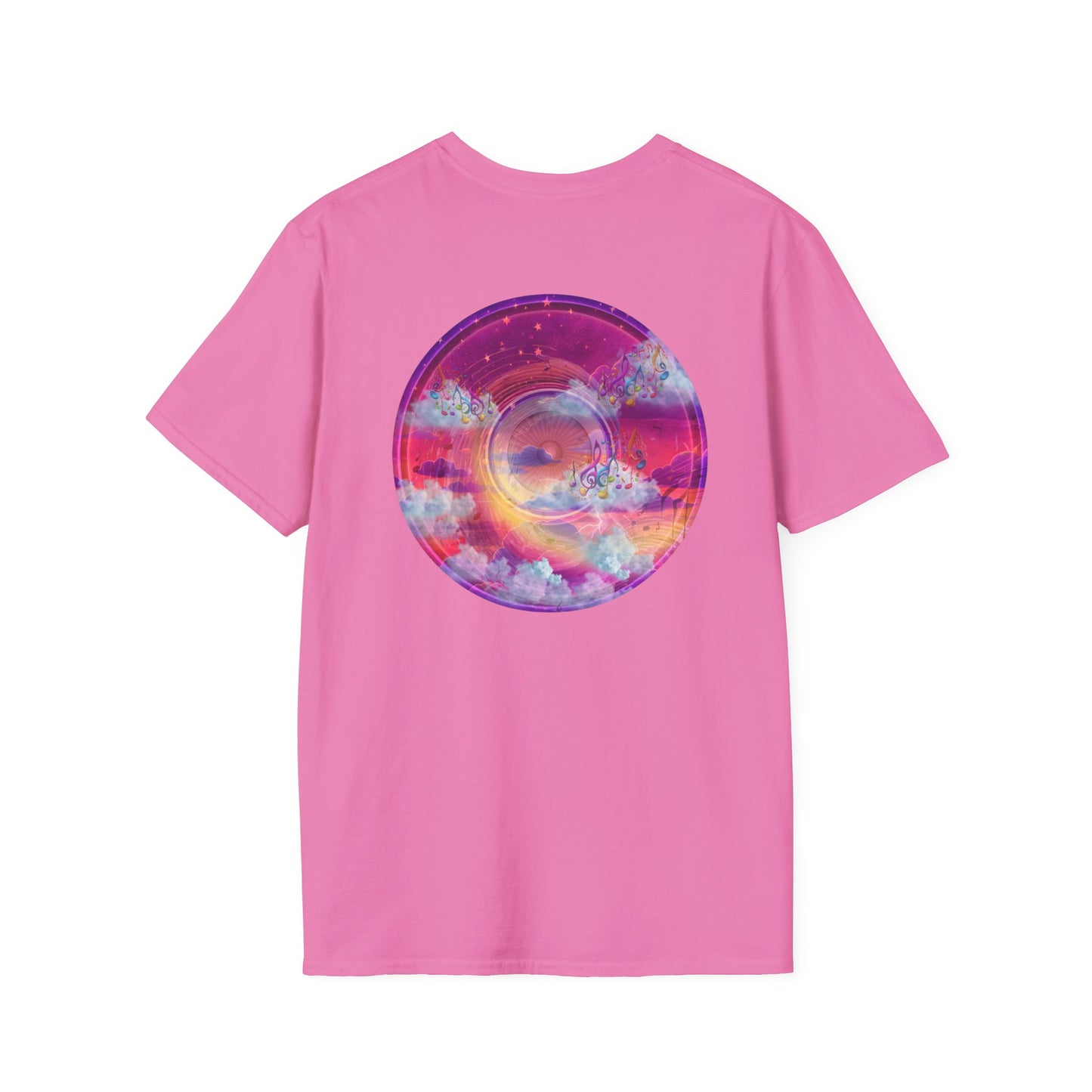 Classic Donut Tee - Unisex Soft-Style - "Pillow Donuts of Cotton" - vivid magenta pic donut