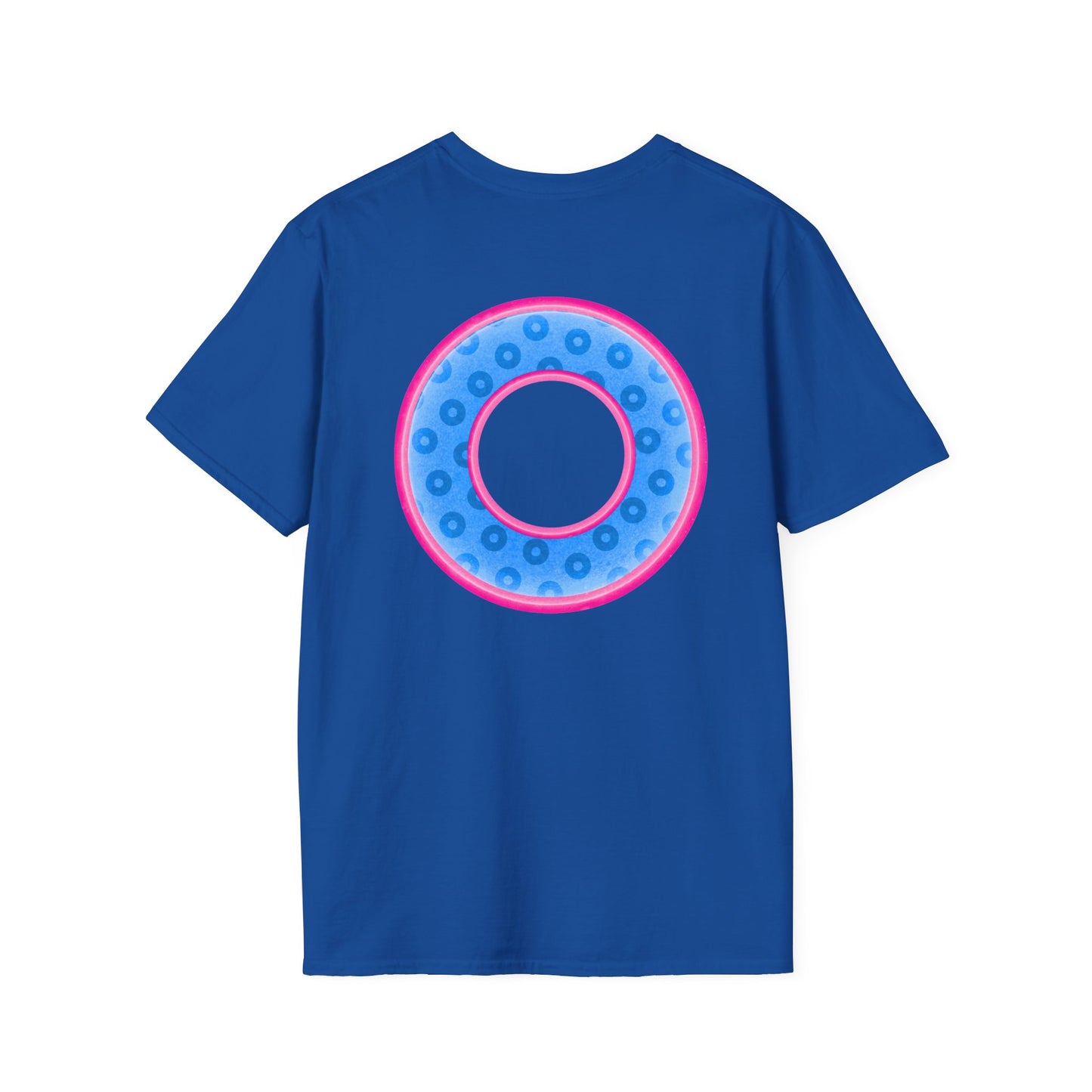 Plain Donuts/Unisex Soft-Style - "Plain Wide Mouthed Paradoxical Donuts" - light blue/pink donuts