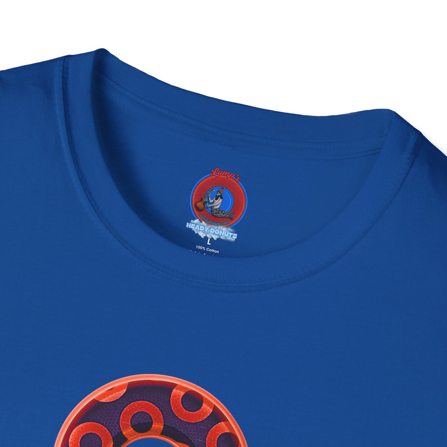 Plain Donuts/Unisex Soft-Style - "Plain Rustic Paradoxical Donuts" - red/midnight blue donuts