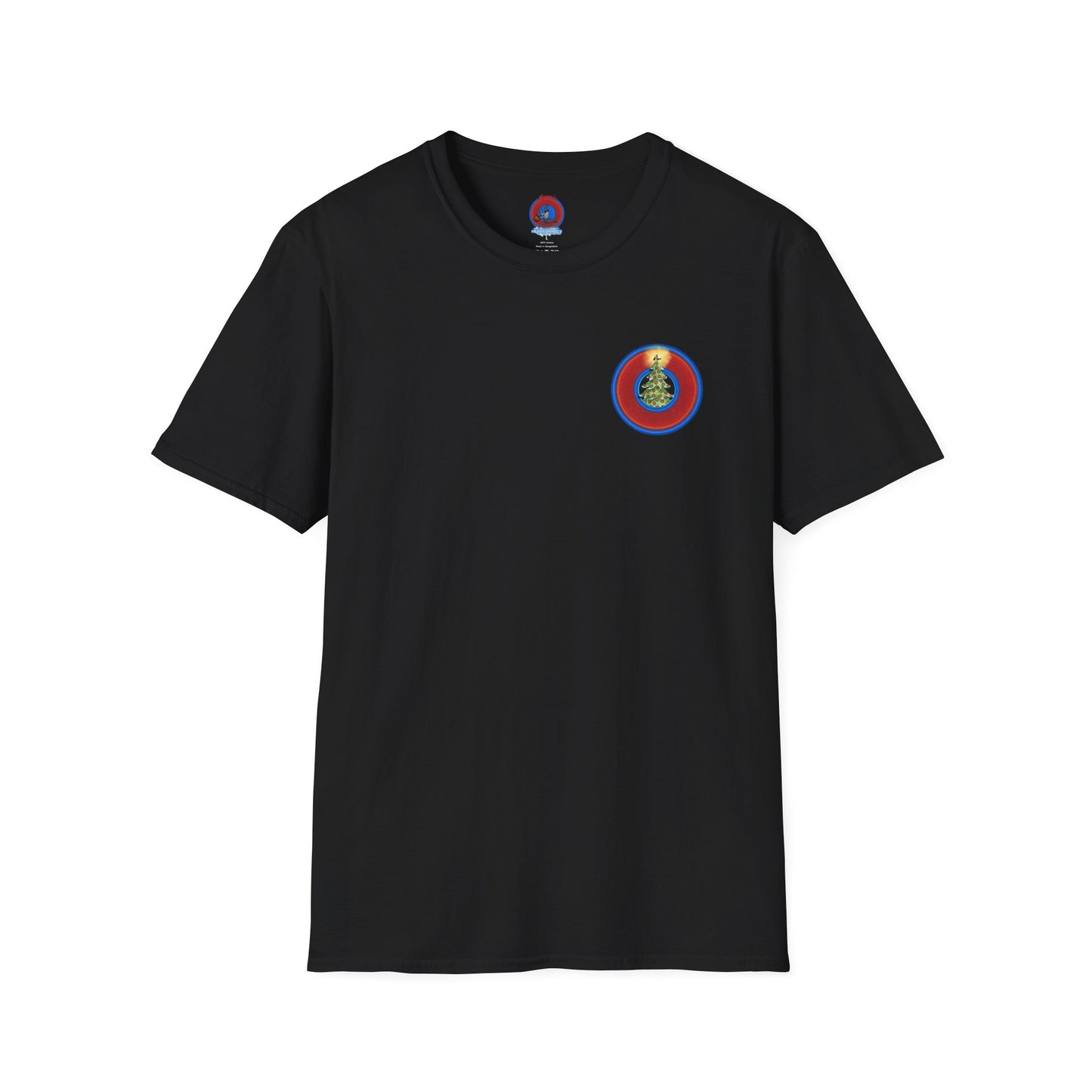 Classic Donut Tee - Unisex Soft-Style - "It's Always Phishmas in Philly" - rustic red/blue donut