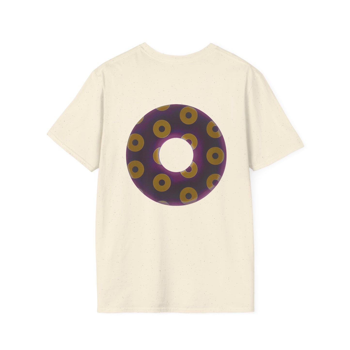Plain Donuts/Unisex Soft-Style - "Plain Blimpy Paradoxical Donuts" - dark red-purple/dark yellow donuts