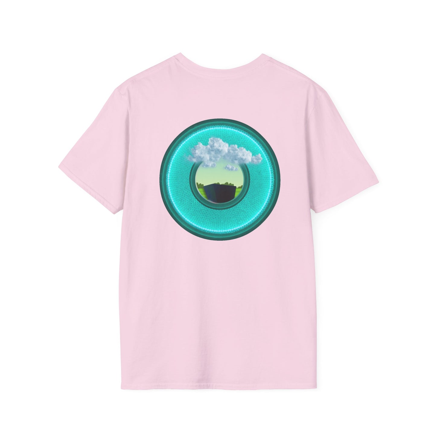 Classic Donut Tee - Unisex Soft-Style - "Got Rhombus?" - series 1.0  - variant 1 - turquoise/teal donut