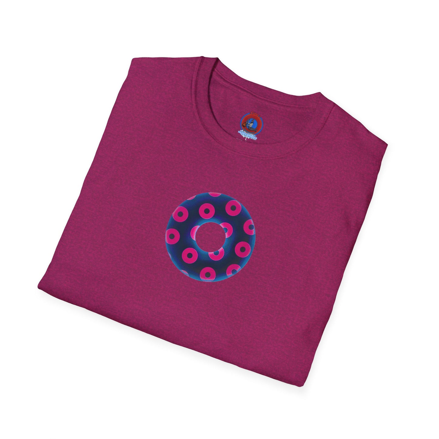 Plain Donuts/Unisex Soft-Style - "Plain Blimpy Paradoxical Donuts" - dark blue/hot pink donuts