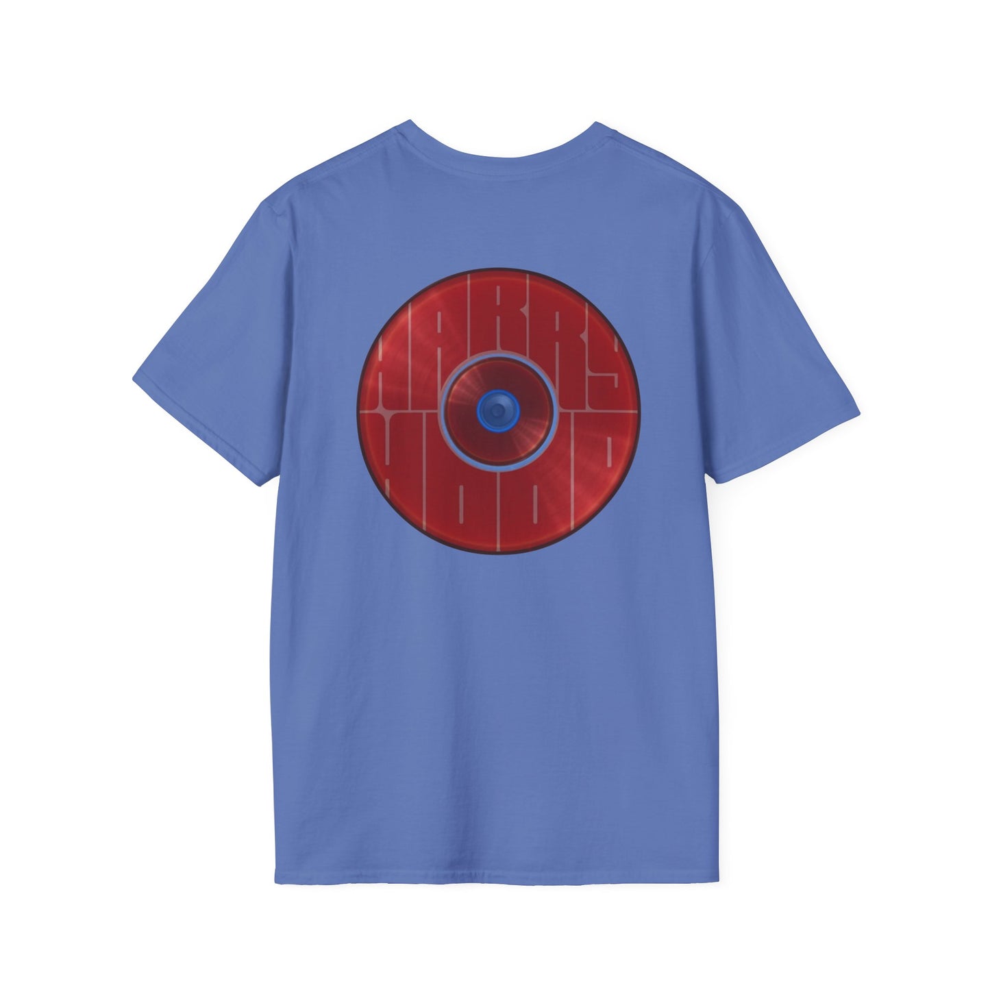 Classic Donut Tee - Unisex Soft-Style - "Harry's Hoodlum Donut" - series 1.0  - variant 2 - lights off/red donut(s)
