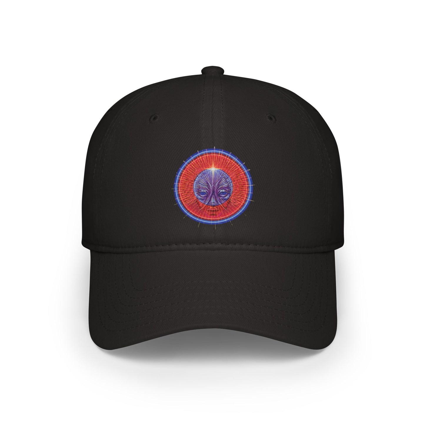 Lumpy Donut Baseball Cap - "Conjurers' of Awesome Donut Cap" - variant 1 - rustic red donut w/