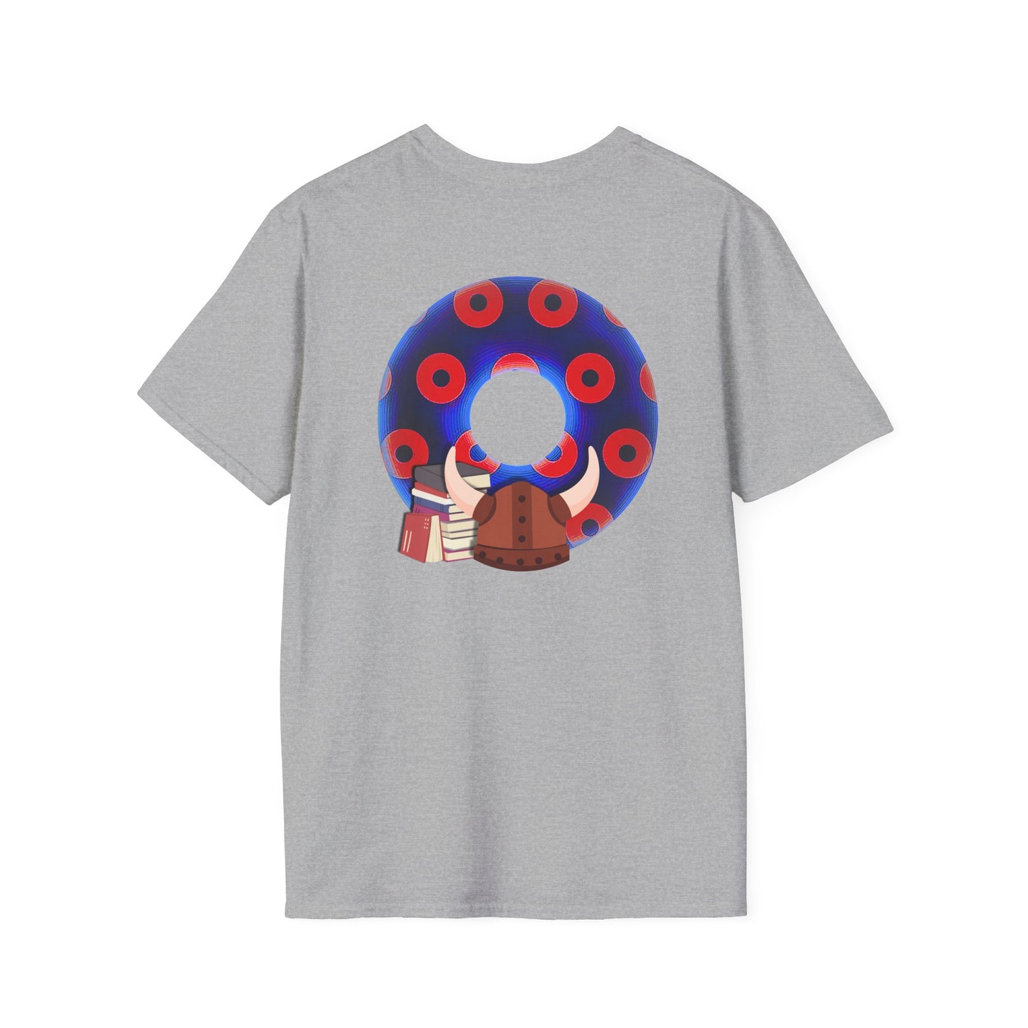 Classic Donut Tee - Unisex Soft-Style - "El Fuego Donut" - paradoxical blue/red donut