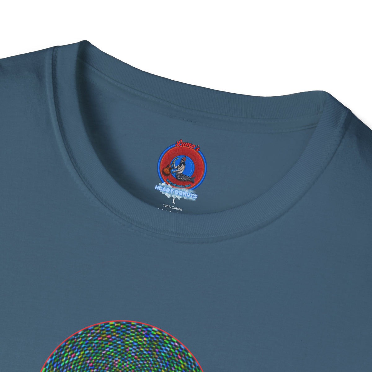 Donut Classic Donut Tee - Unisex Soft-Style - "The Pixilated Donut" - series 1.0 - multi-color donut