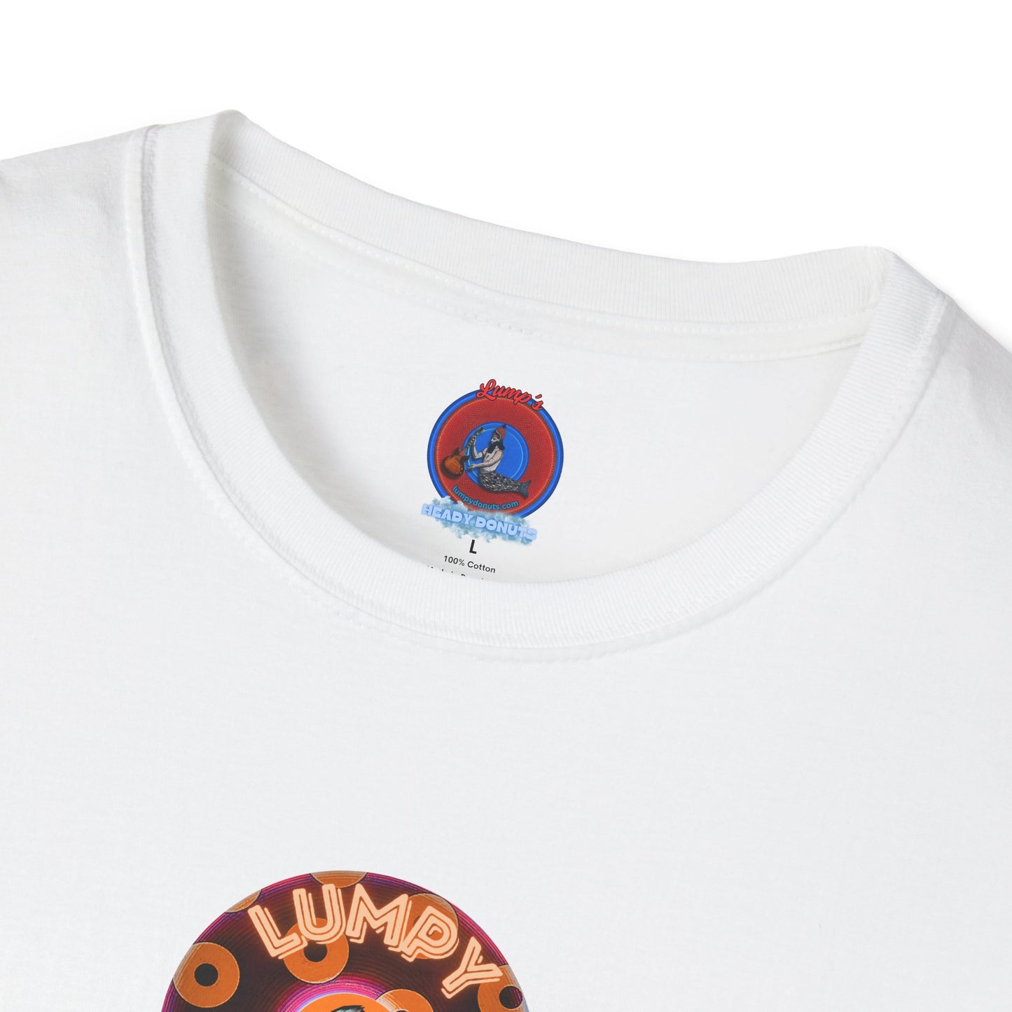 Coffee Traders Tee - Unisex Soft-Style - "Blastoff " - paradoxical donuts - variant 2 - logo front/mothership back