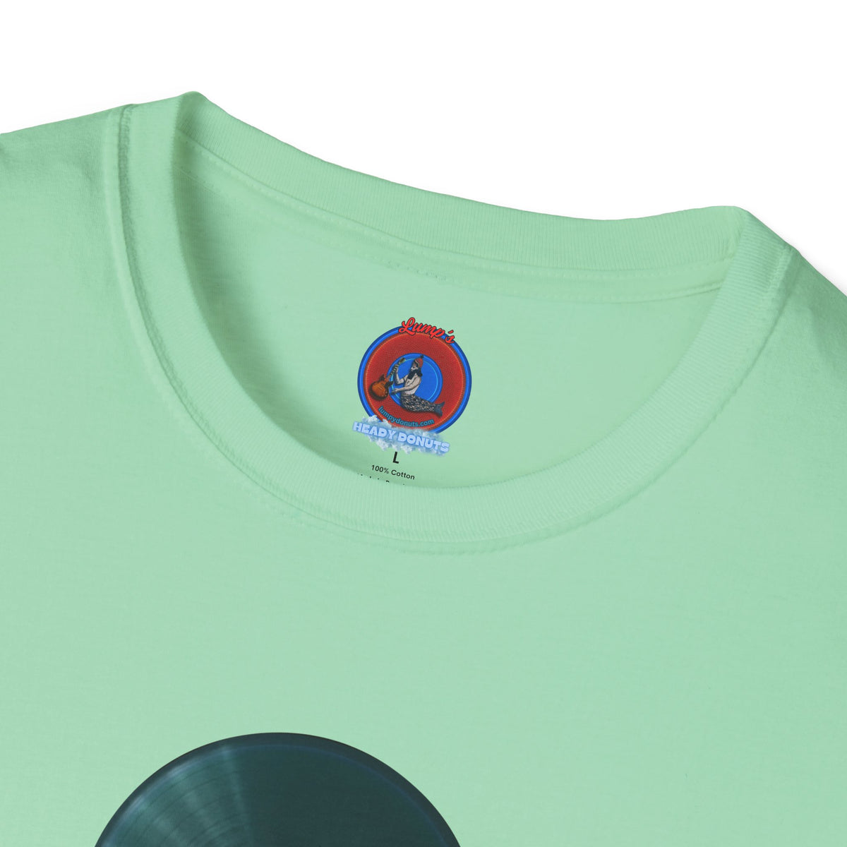 Classic Donut Tee - Unisex Soft-Style - "The Plain Record Donut" - series 1.0 - dark teal green