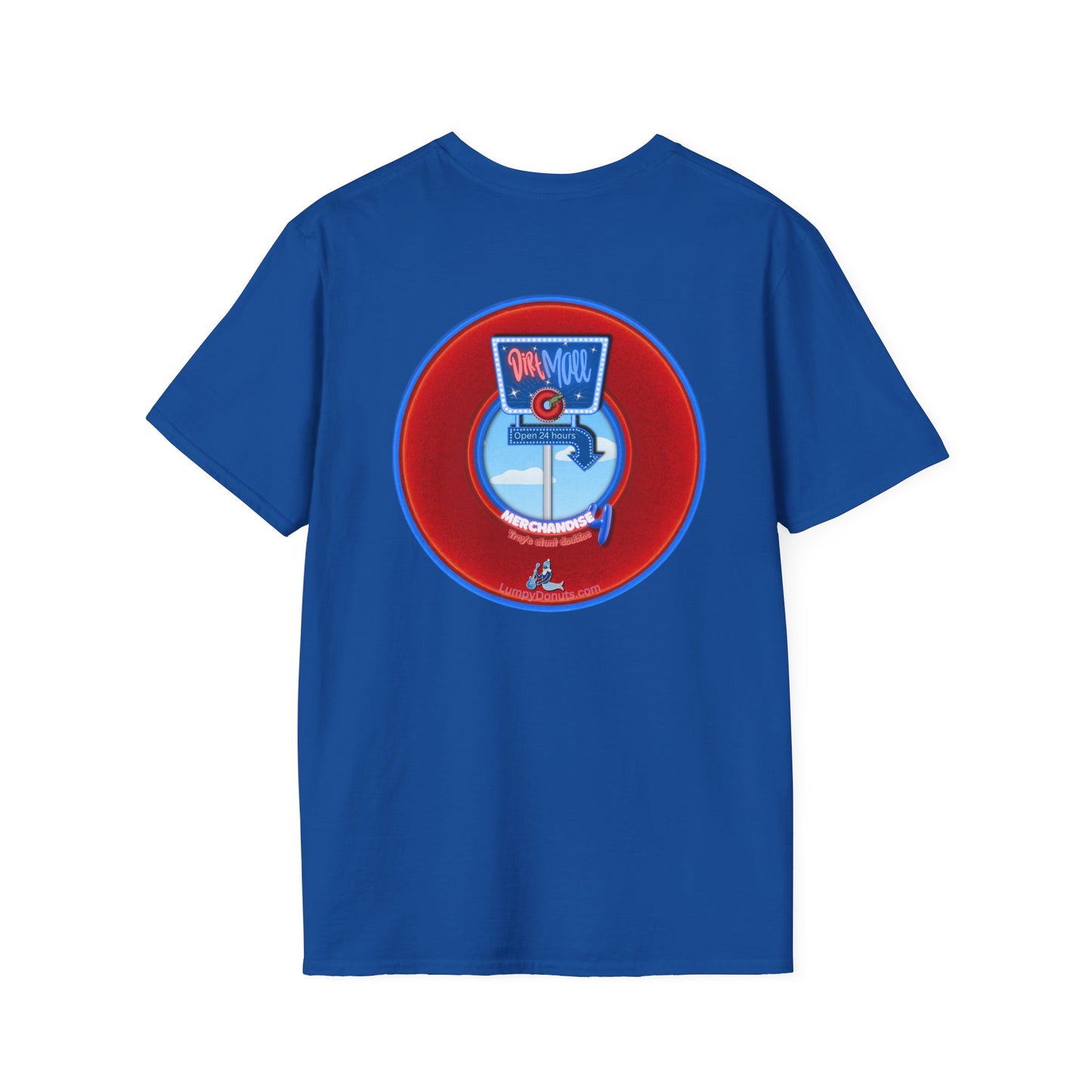 Classic Donut Tee - Unisex Soft-Style - "3rd Nipple Donut Tee" - vivid red dirt mall donut