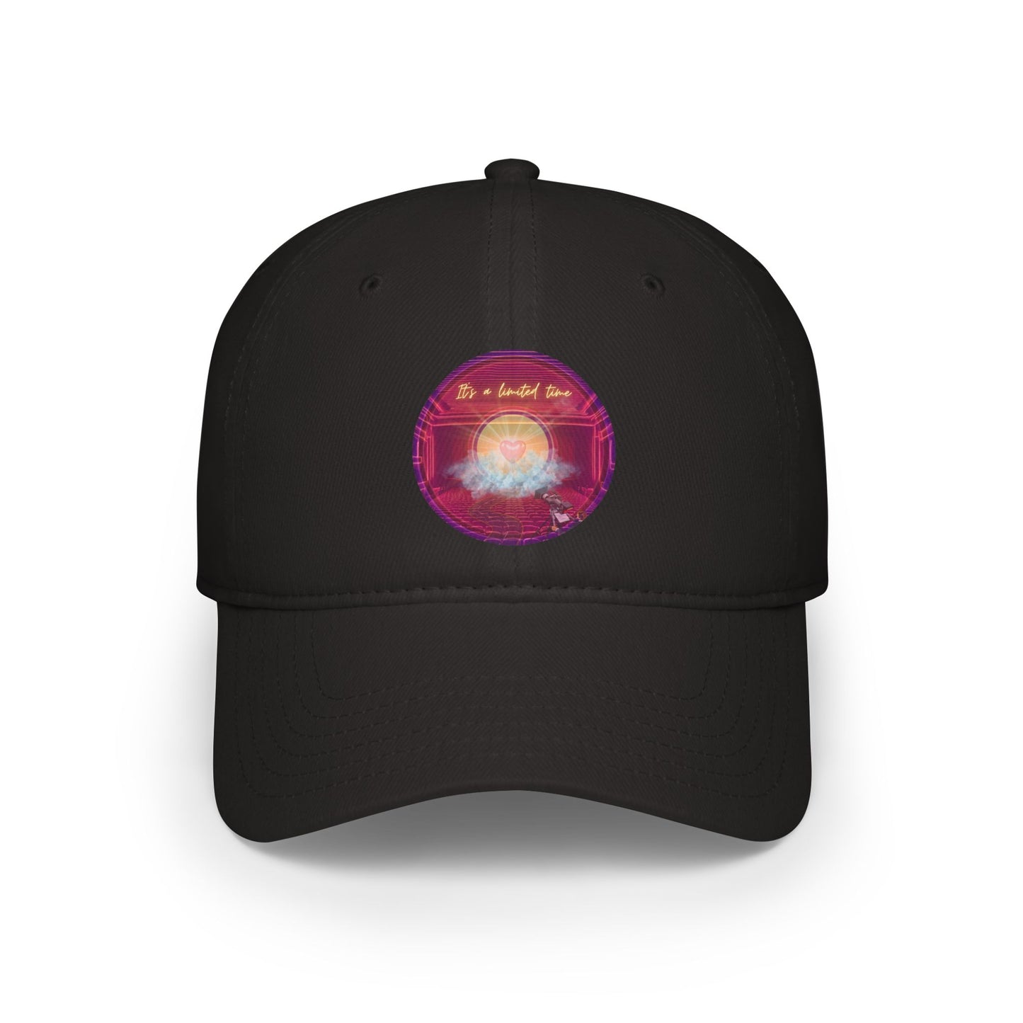 Lumpy Donut Baseball Cap - "The Donut of Life Cap" - variant 2 - vivid magenta pic donut w/
