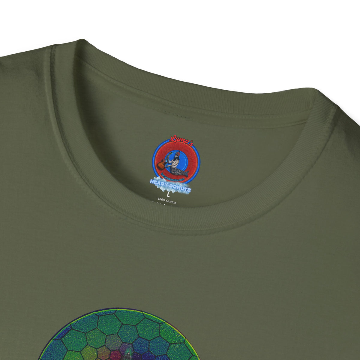 Classic Donut Tee - Unisex Soft-Style - "Save the Mondegreen City Hall Clock Tower" - hexadonut - series 1.0 -variant 1 - green donut