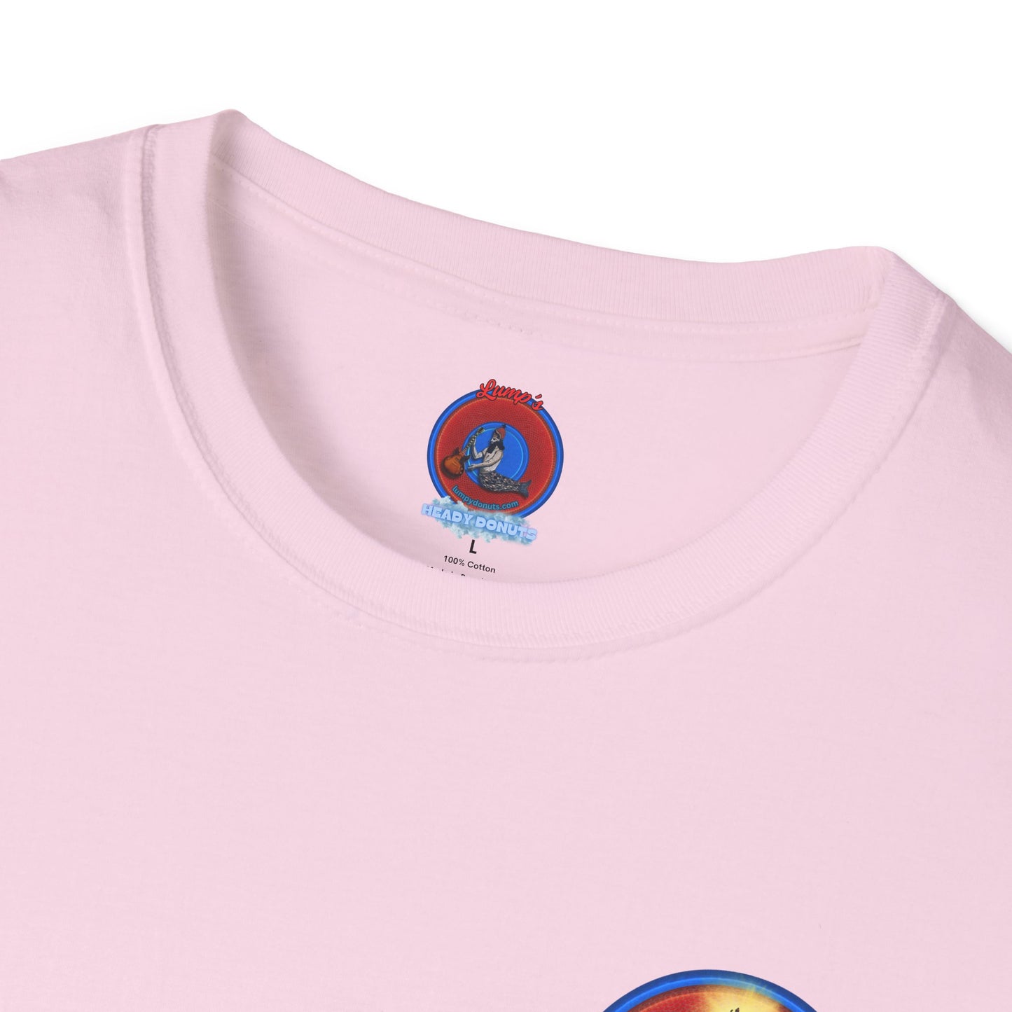 Classic Donut Tee - Unisex Soft-Style - "It's Always Phishmas in Philly" - rustic red/blue donut