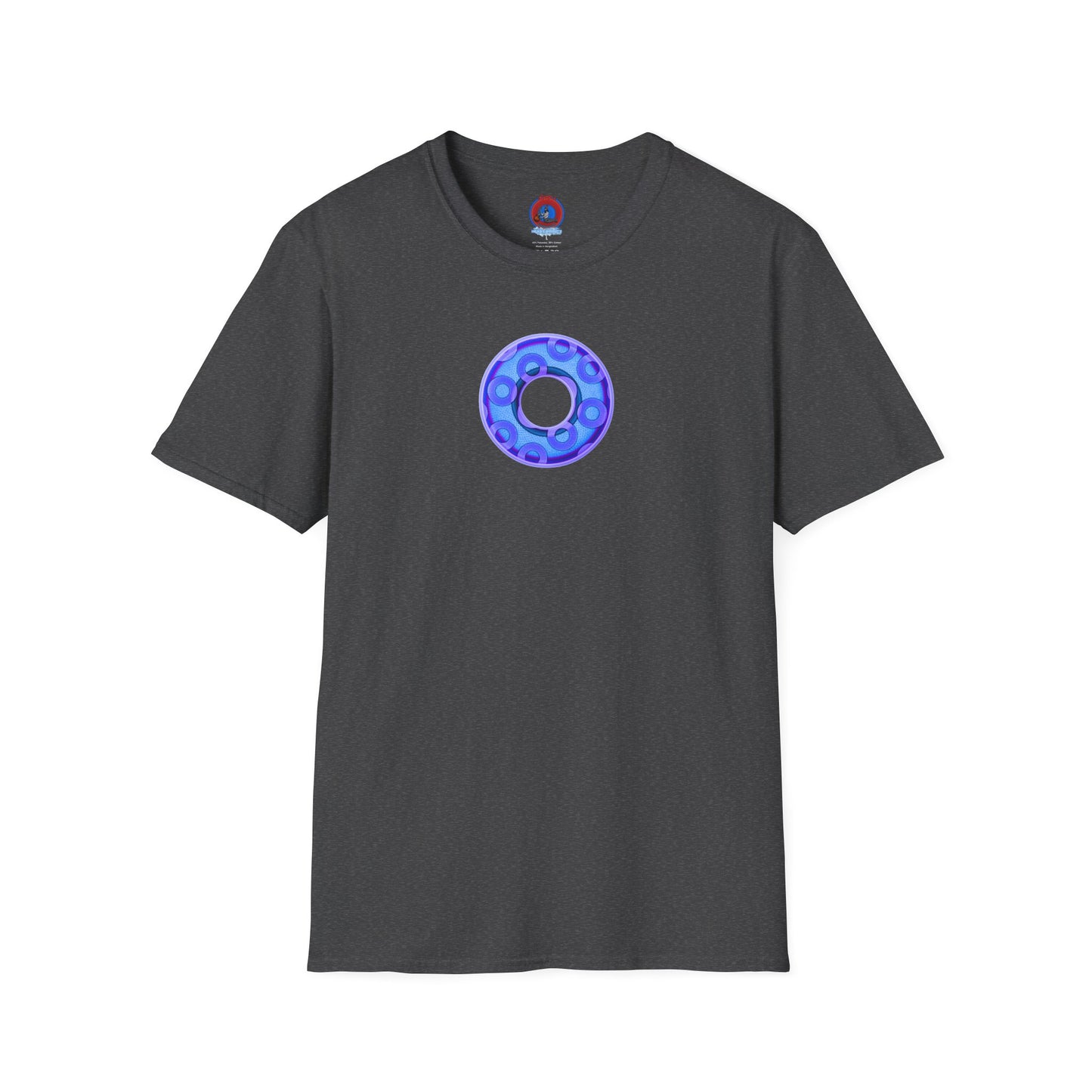 Plain Donuts/Unisex Soft-Style - "Plain Rustic Paradoxical Donuts" - light blue/purple donuts