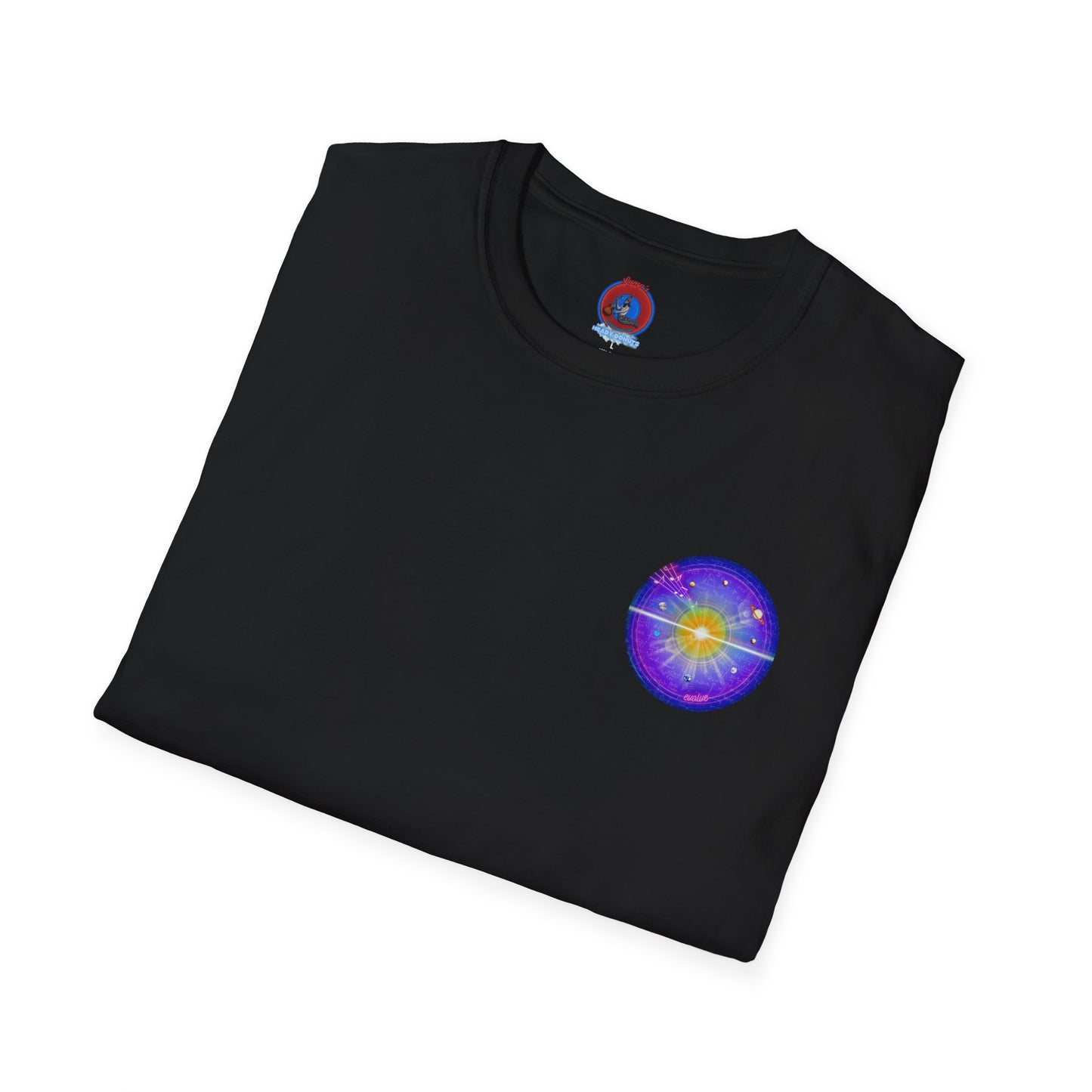 Classic Donut Tee - Unisex Soft-Style - "The Quite Profound Donut" - series 1.0  - blue/purple/magenta donut