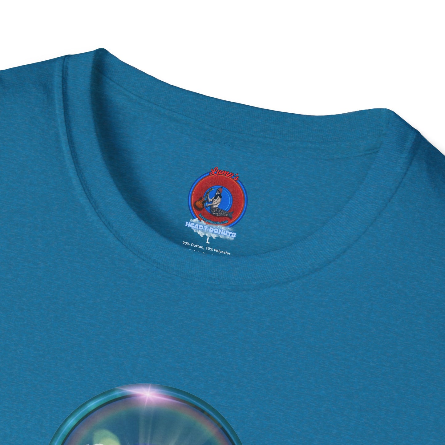 Classic Donut Tee - Unisex Soft-Style - "The Original Divided Donut' - light blue sky donut