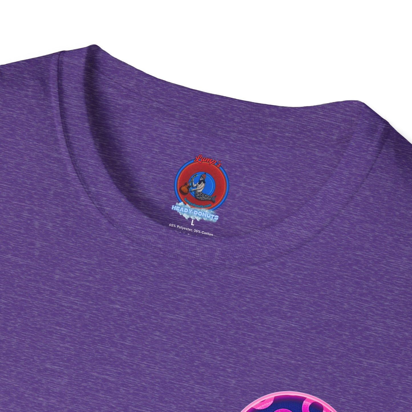 Classic Donut Tee - Unisex Soft-Style - "Wooked Cream - YEMSG Donut " -blue/pink rustic paradox donut - variant 5