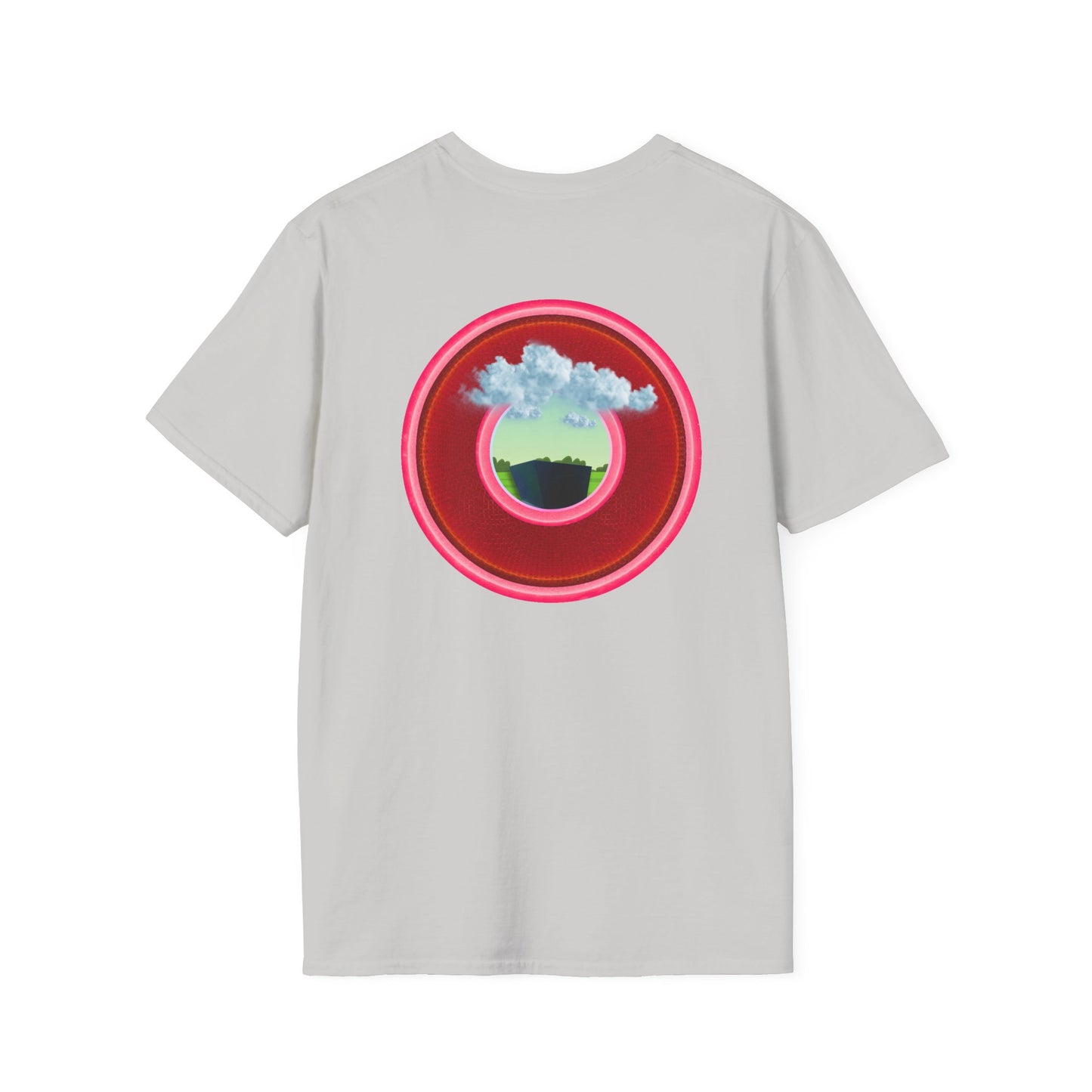 Classic Donut Tee - Unisex Soft-Style - "Got Rhombus?" - series 1.0  - variant 2 - red/pink donut