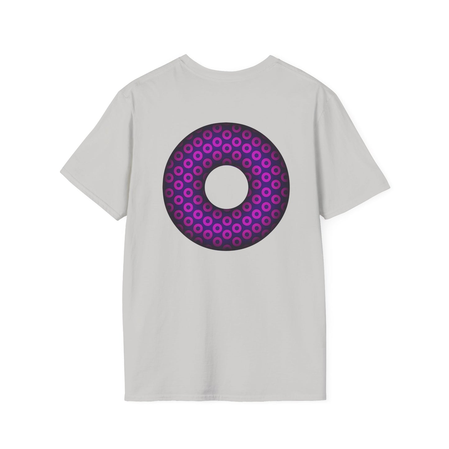 Plain Donuts/Unisex Soft-Style - "Plain Paradoxical Grided Donuts" - hot pink/purple donuts