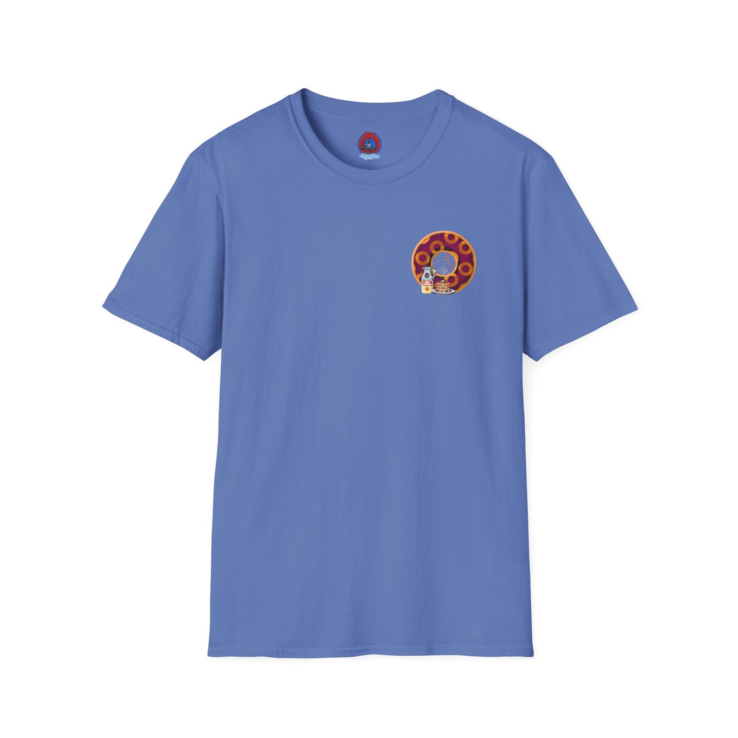 Classic Donut Tee - Unisex Soft-Style - "Princely Wooked Cream - YEMSG Donut " - burgundy/orange rustic paradox donut - variant 2