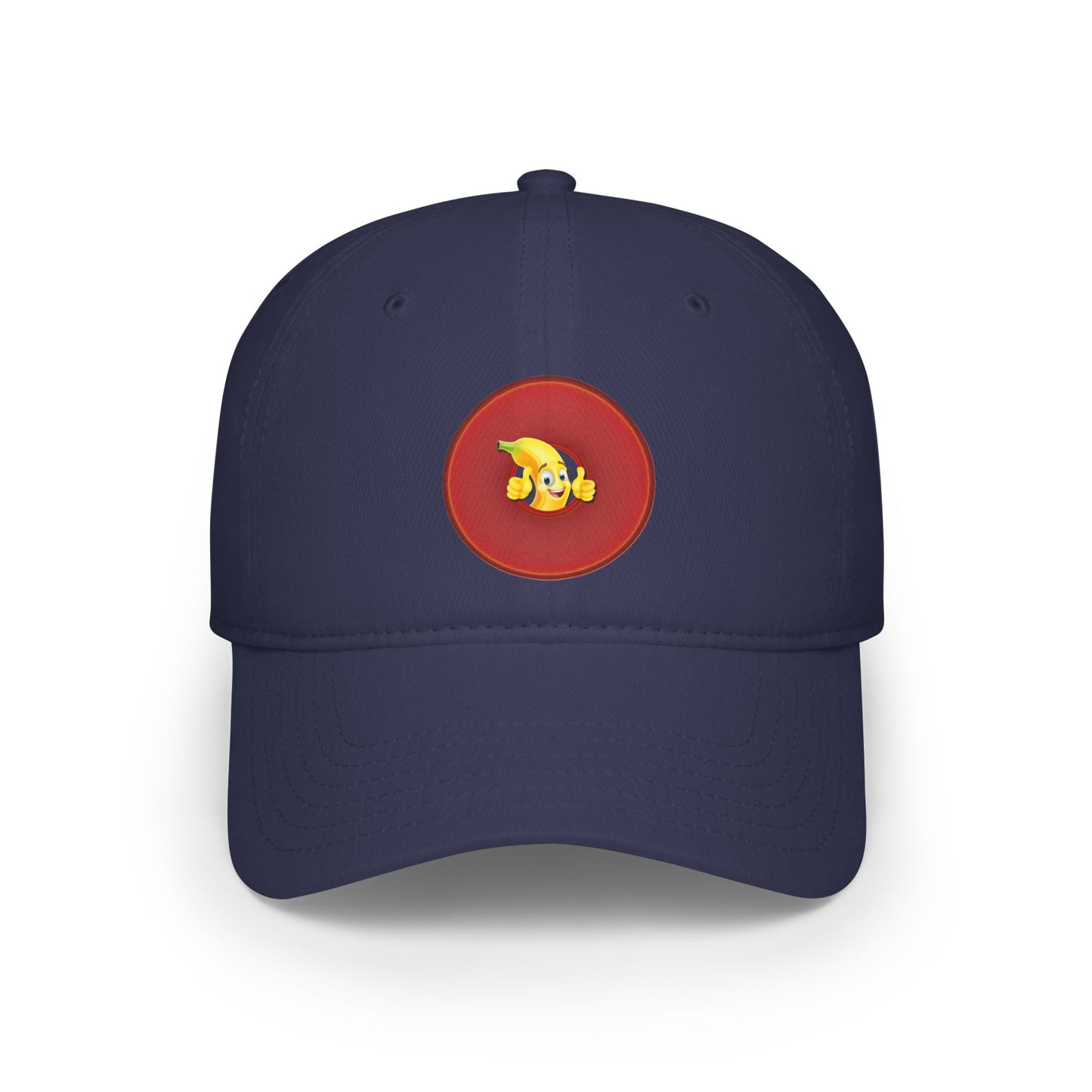 Lumpy Donut Baseball Cap - "This Donut Hat is Bananas" - variant 6 - vivid red donut w/