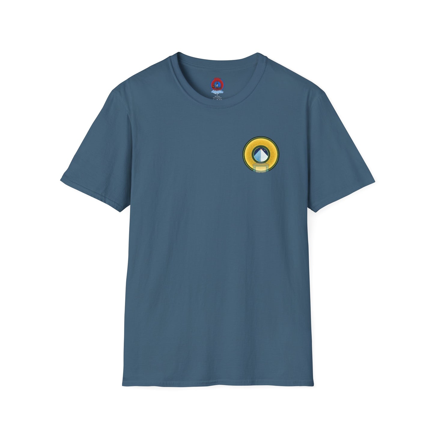 Classic Donut Tee - Unisex Soft-Style - "Limestone Donuts so Large" - variant 4 - golden donut w/garage