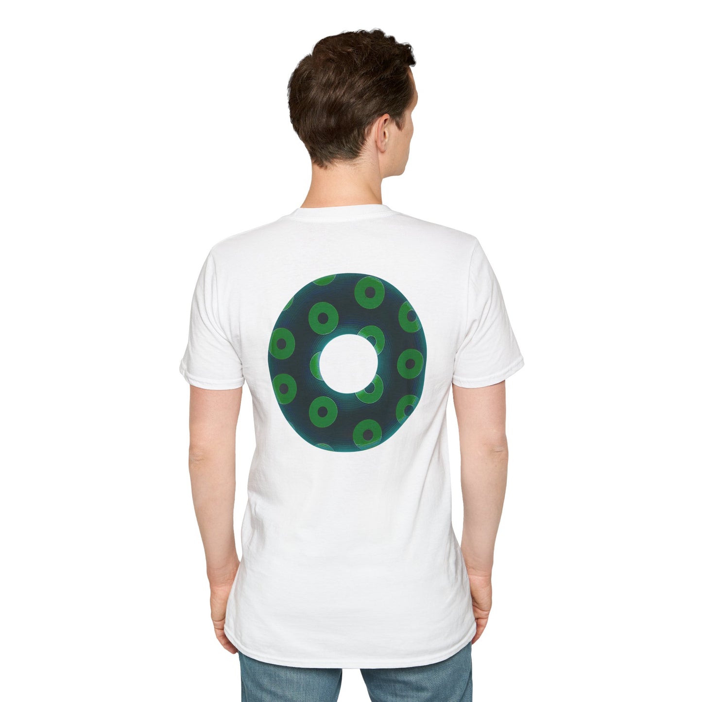 Plain Donuts/Unisex Soft-Style - "Plain Blimpy Paradoxical Donuts" - dark green/light green donuts