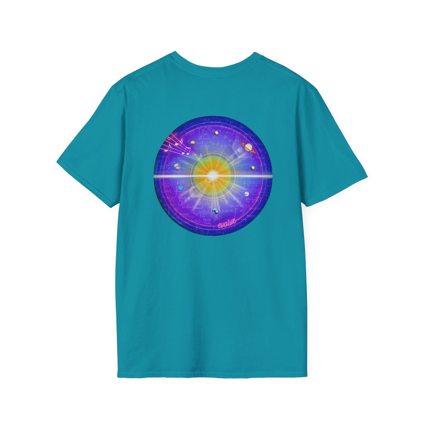 Classic Donut Tee - Unisex Soft-Style - "The Quite Profound Donut" - series 1.0  - blue/purple/magenta donut