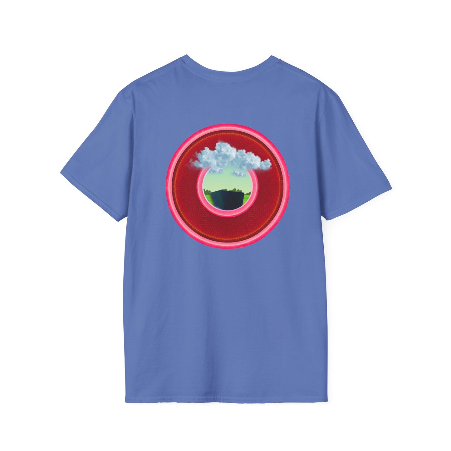Classic Donut Tee - Unisex Soft-Style - "Got Rhombus?" - series 1.0  - variant 2 - red/pink donut