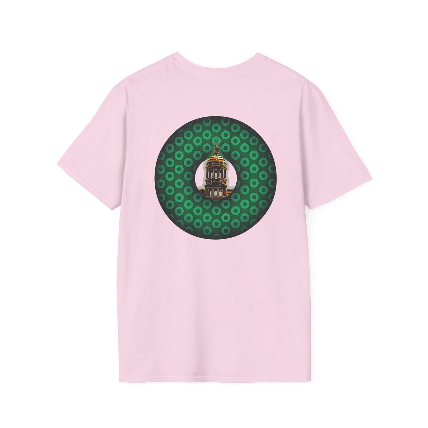 Classic Donut Tee - "Save Mondegreen City Hall Clock Tower" - paradox donut - series 1.0 - variant 2 - green donut