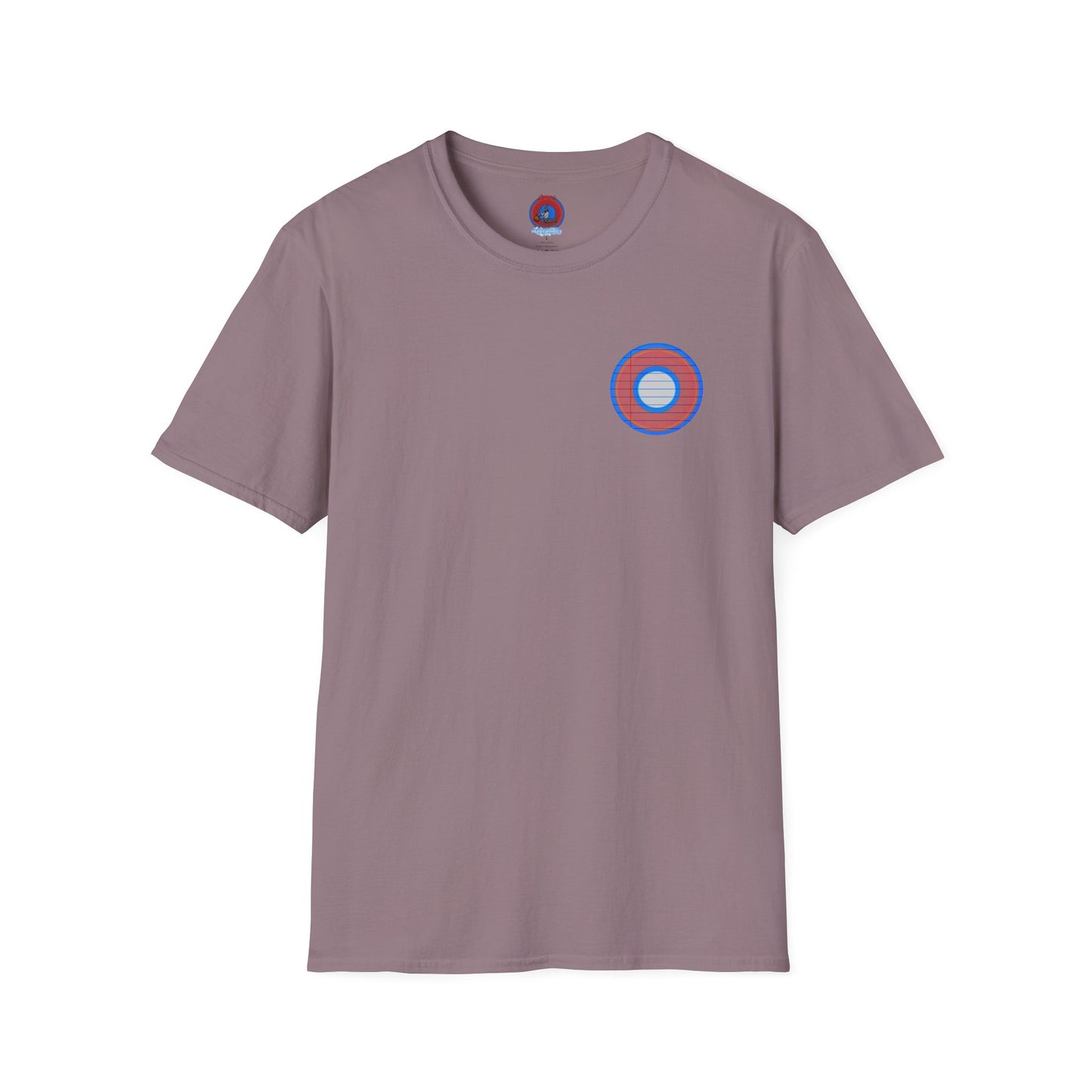 Classic Donut Tee - Unisex Soft-Style - "That's 1 Tasty Donut" - series 1.0  - variant 2 - red donut w/blank page